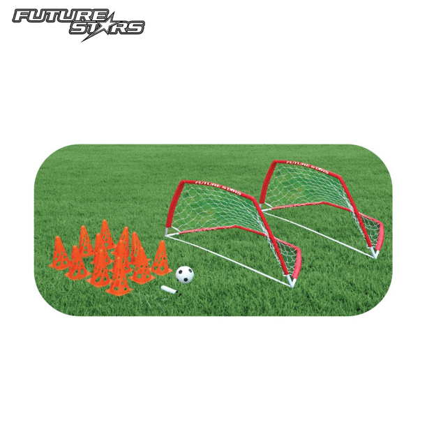 Future Stars Super Soccer Game Combo Set 2 4 Soccer Nets 12 Cones 1 Soccer Ball 1 Pump With Pin Walmart Com Walmart Com