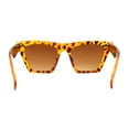 thumbnail image 5 of Womens Gothic Square Rectangle Cat Eye Plastic Fashion Sunglasses [Tortoise - Brown], 5 of 5