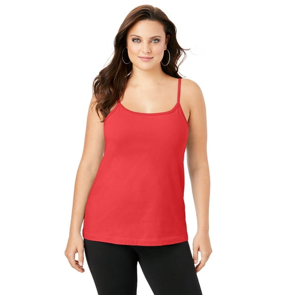 Roaman's Women's Plus Size Bra Cami with Adjustable Straps