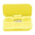 thumbnail image 2 of Unique Bargains 1 Pc Pill Case 6 Grid Waterproof Pill Box Yellow, 2 of 6
