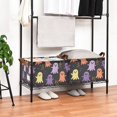 thumbnail image 3 of Yayeee Foldable Storage Basket for Shelves with Handles Waterproof Cloth Bins, Yellow Halloween Ghosts, 3 of 7