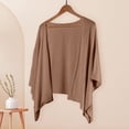 thumbnail image 2 of BODOAO Fashionable Women's Open Front Cardigan 3/4 Sleeve Elegant Flowing Design Plus Size Soft Comfortable Layers Ideal for Home Work Travel or Everyday Stylish Layering Look Rose Gold XL, 2 of 4