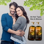 Majestic Pure Argan Oil Shampoo and Conditioner 16 fl oz Each, Improve Formula Sulfate Free, Vitamin Enriched for Men and Women, 16 fl oz Each