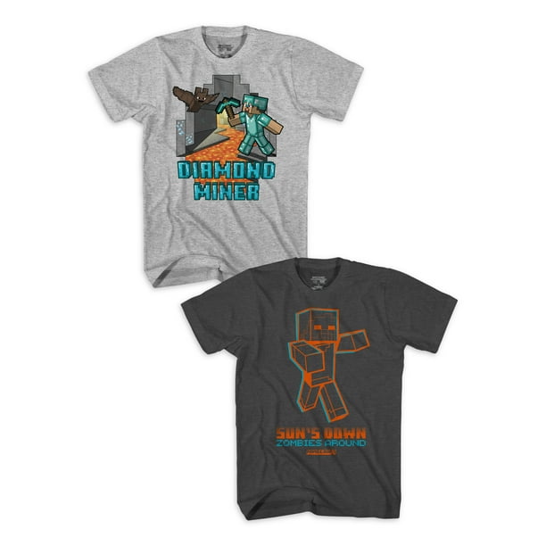 Minecraft Boys Graphic 2-Pack T-Shirts, Sizes 4-18