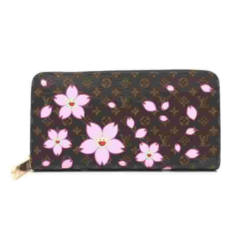 【いつもの日常がポップに】LVxTM Cherry Zippy ウォレット Pre-Owned LOUIS VUITTON M13433 Takashi Murakami Monogram LV
