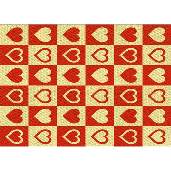 Ahgly Company Machine Washable Indoor Rectangle Transitional Red Area Rugs, 8' x 12'