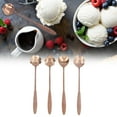 thumbnail image 3 of 4PCS Mixing Spoons Flower Gold Spoons Heart Shaped Coffee Spoons Stainless Steel Long Handle Desert Scoops Ice Tea Spoons 7.1in#3, 3 of 8