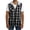 Light Blue, variant on Men's Two-Layer Buffalo Plaid Hooded Vest Zip-Up Sleeveless Hoodie, Casual Checkered Streetwear with Chest Pocket, 2 in 1 Design Top for Daily & Fashion Trendy Wear