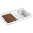 thumbnail image 3 of Kohler 21103-2HP5-0 45 in. Top Wall Mount Single Bowl Workstation Farmhouse Kitchen Sink - White, 3 of 7