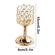 thumbnail image 3 of Portavelas de Metal y Cristal | Elegante Vela Votiva Brillante | Decoración para Bodas y Hogar | Dorado 8X8X16Cm | Yww251024005S, 3 of 6