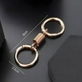 thumbnail image 3 of CxhicLuv Spring Double Ring Keychains, Portable Waist Hangers, Premium Material for Vehicle Keys & Daily Use, Exquisite Design Adds Sophistication, Ideal Gift for Family & Friends, Gold, 3 of 4