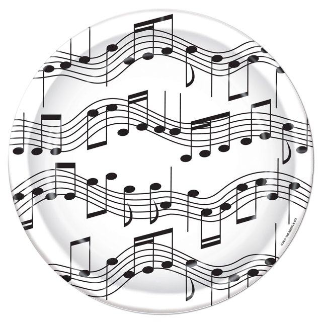 Platos de notas musicales (paquete de 12) The Beistle Company 58073
