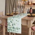 thumbnail image 2 of Table Runners 90 Inches Long Dress Scarves, Sage Green Eucalyptus Leaf Farmhouse Coffee/Dining/Kitchen Table Runner for Living Room, Spring Leaves Botanical 13x90 Inch, 2 of 9