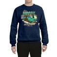 thumbnail image 2 of Wild Bobby, 1946 Vintage Ford Woody Chasing Waves Cars and Trucks Unisex Crewneck Graphic Sweatshirt, Vintage Heather Navy, X-Large, 2 of 3