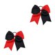 thumbnail image 2 of Minnieouse Banda para el cabello grande Nudo de lazo Elástico Color a juego Estilo pijo decorativo Coleta Titular Scrunchies Accesorios Rojo + rojo + negro 2Conjunto, 2 of 6