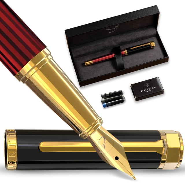 Set de pluma estilográfica Ellington Pens Crimson Blend con punta fina