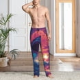 thumbnail image 2 of Fotbe Hawaiian Island Beach Shark Pantalones de Pijama para Hombre, Pantalones de Dormir, Pantalones de Casa con Cintura Ajustable y Bolsillos-XX-Large, 2 of 6