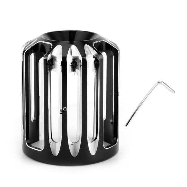 Water Drop Style CNC Aluminum Motorcycle Oil Filter Cover Cap Machine Oil Grid AccessoryBlack