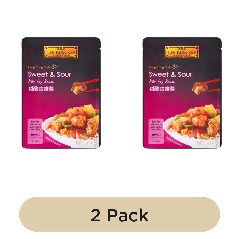 Lee Kum Kee Sweet & Sour Stir Fry Sauce 80g, British Import (Pack of 2)