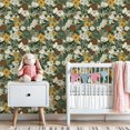 thumbnail image 3 of Peel and Stick Wallpaper 23.6in x 9.8ft Botanical Floral White Brown Yellow Flowers Green Contact Paper Vinyl Self-Adhesive Removable Wall Paper for Bedroom DIY Home Decor Renter Friendly, 3 of 8