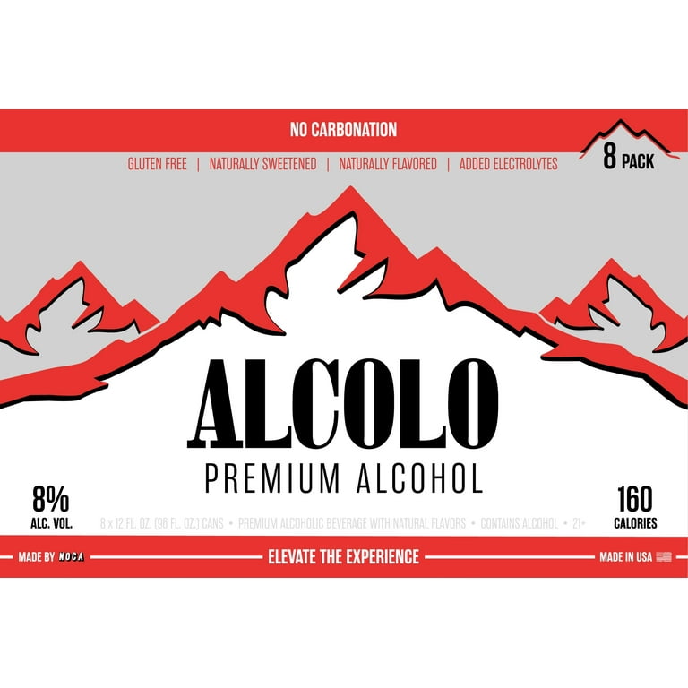 NOCA Alcolo Premium Alcohol, 12 fl oz Can, 8 pk, 8% ABV