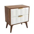 thumbnail image 2 of Black Modern Bedroom Nightstand with Minimalist Design and Metal Frame, 2 of 5