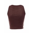 thumbnail image 3 of Women Sleeveless Round Neck Butterfly Graphic Slim Fit Crop Tank Tops, 3 of 9