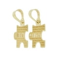thumbnail image 2 of 14k Yellow Gold, Best Friends Sharing Puzzle 2 Pieces Pendant Charms Laser Engraved 15mm with 20" Dainty Neck Chain, 2 of 7