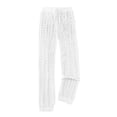 thumbnail image 4 of Pantalones club de punto sexy con aberturas para mujer - Prenda de croché de cintura alta para la playa/fiestas, S-L, 4 of 5