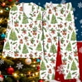 thumbnail image 4 of REORIAFEE Warm Pajamas for Womens Set Christmas 2 Piece Loungewear Long Sleeve Button down Shirts and Pant Christmas Tree Graphic Sleepwear Green S-2XL, 4 of 5