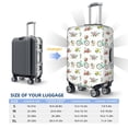 thumbnail image 2 of Luggage Cover Anti Scratch, Bike Pattern Flower Elastic Suitcase Protector Fits 18-32 Inch Luggage, 2 of 2