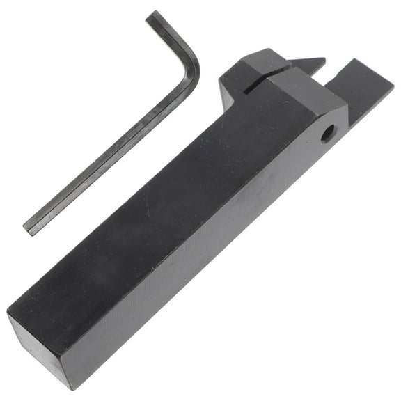 Pretyzoom Alloy Grey External Grooving Turning Tool Holder for Lathe Machining 1 Pack Metal