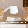 thumbnail image 2 of 3X Tuya WiFi Button Scene Switch Wireless Smart Light Wall Switch Low Power Consumption No Wiring for One Tap to Run,3 x Smart Wireless Switch,White, 2 of 7