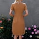 thumbnail image 4 of Vestido de manga corta con ribete de encaje, vestido midi de cuello redondo de verano Vestido de manga corta con cuello redondo Vestido holgado con ribete de encaje Rendimiento potente, 4 of 6
