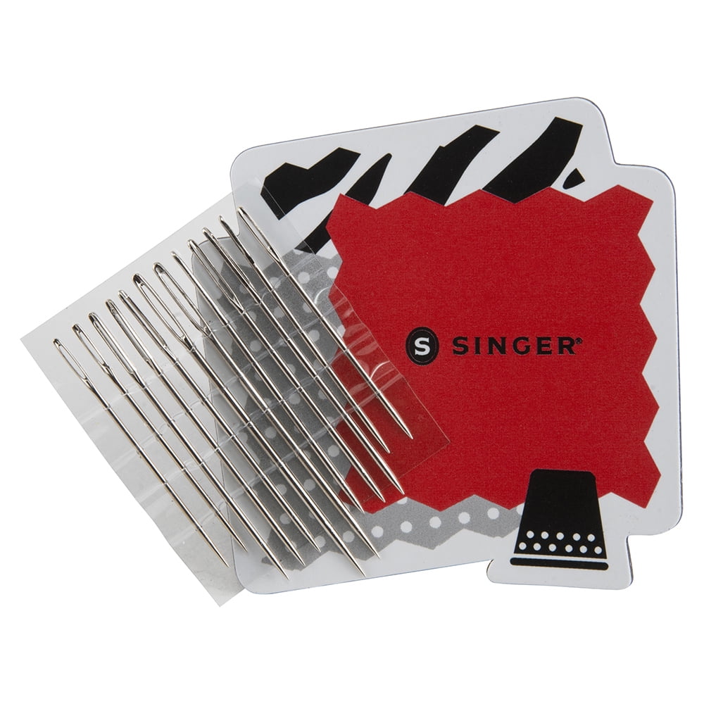 SINGER Assorted Large Eye Needles with Decorative Magnet, 12 Count