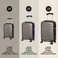 thumbnail image 3 of 3 Piece Hardshell Luggage Suitcase Sets, Hardside Carryon Luggage Set with 360 Degree Spinner Wheels for Travel (20"/24"/28"), 3 of 7