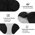 thumbnail image 6 of Loritta Women's Period Panties, 4-Pack Breathable Cotton Super Leak Proof Postpartum Underwear, Size XS-3XL, 6 of 9