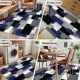 thumbnail image 5 of Kitchen Mats for Floor 3x5 Ft, Navy Blue Black Geometric Non Slip Area Rugs for Kitchen Bedroom Entryway, Modern Abstract Art Block Washable Carpet Runner Rug Floor Mats for Bedroom Home Decor, 5 of 8