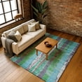 thumbnail image 7 of Addison Rugs Mayfield Premium Machine Washable Transitional Stripes Teal Rectangle Rug, 10' x 14', 7 of 7