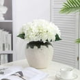 thumbnail image 2 of 6Pcs Artificial Hydrangea Flowers Fake Hydrangea Silk Flowers for Wedding Bouquets DIY Floral Decor Home Decoration with Stems(White), 2 of 3