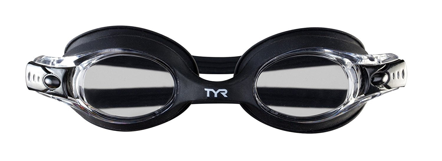 TYR Swimple Kids Goggle: Green Gasket Smoke Lens by TYR