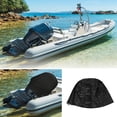 thumbnail image 2 of Half Motor Engine Boat Cover 15HP 210D Oxford Cloth Waterproof Outboard Marine Engine Protector Black, 2 of 6