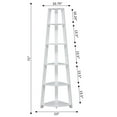 thumbnail image 3 of Convenience Concepts Newport 5 Tier Corner Bookshelf, White, 3 of 5