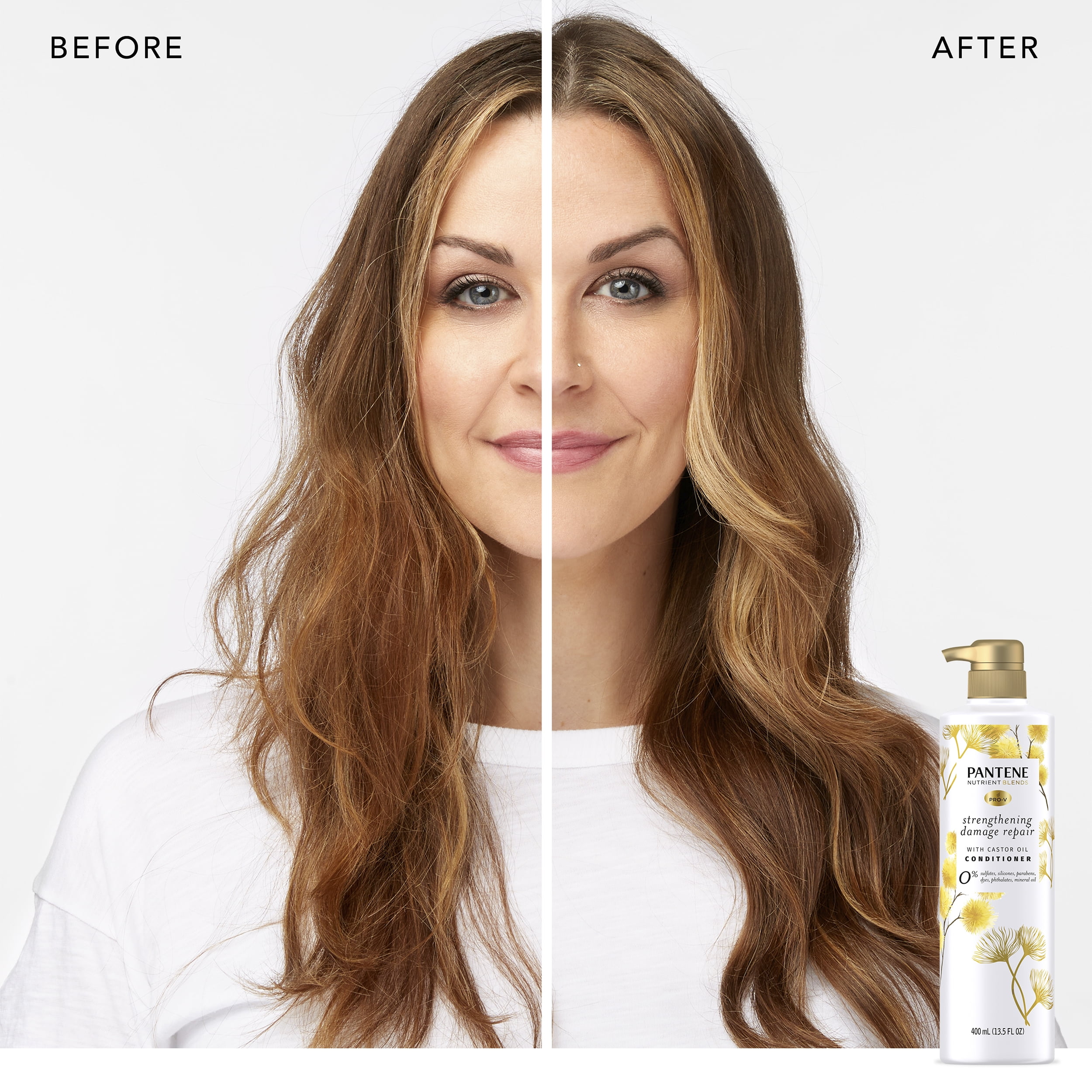 Pantene Nutrient Blends Strengthening Damage Repair Castor Oil Conditioner, 13.5 fl oz