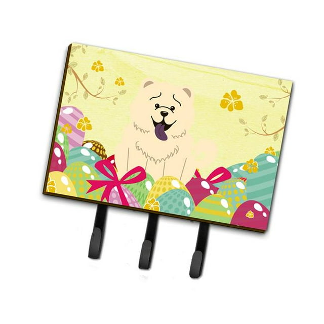 Easter Eggs Chow Chow White Leash or Key Holder