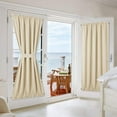 thumbnail image 3 of Blackout Sidelight Curtain Panels,Room Darkening Thermal French Door Curtains with Top and Bottom Rod Pocket Tie 1 Panel,24.8x72inch, 3 of 12