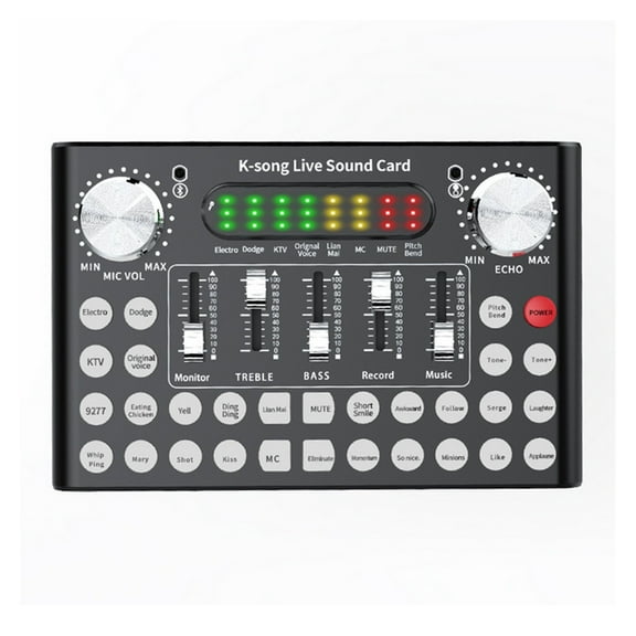 F9 Mobile Phone Microphone Live Sound Card 18 Sound Headset USB External Audio Interface Sound Card With For PC Phone ,Easy to Operate