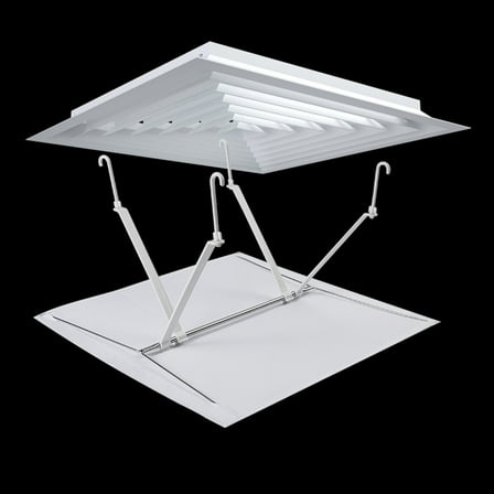 Soimiss Sturdy Plastic Central Air Conditioners Deflector White Anti Direct Blowing Air Vent Baffle for Home