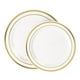 thumbnail image 2 of Plato de cena decorativo NikouMX 50 platos de plástico Bronceado plateado 16 cm 23 cm, 2 of 7