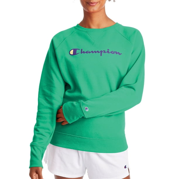 Champion Women's Powerblend Graphic Boyfriend Crewneck Sweatshirt - Walmart.com